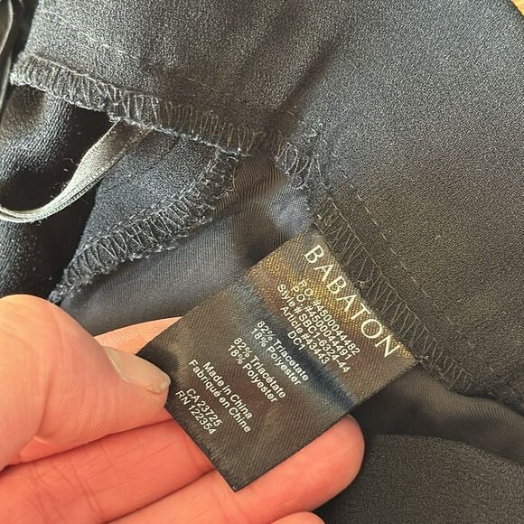 Babaton Cohen Pleated Dress Pant Pull-On Ankle 24" Black Sz0 - Picture 11 of 11